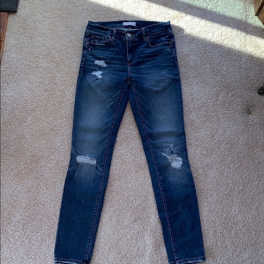 LOFT size 26/2 modern skinny distressed jeans